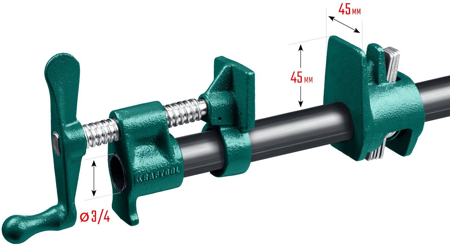 Струбцина трубная P-34, 3/4" Kraftool 32302-1 - фото