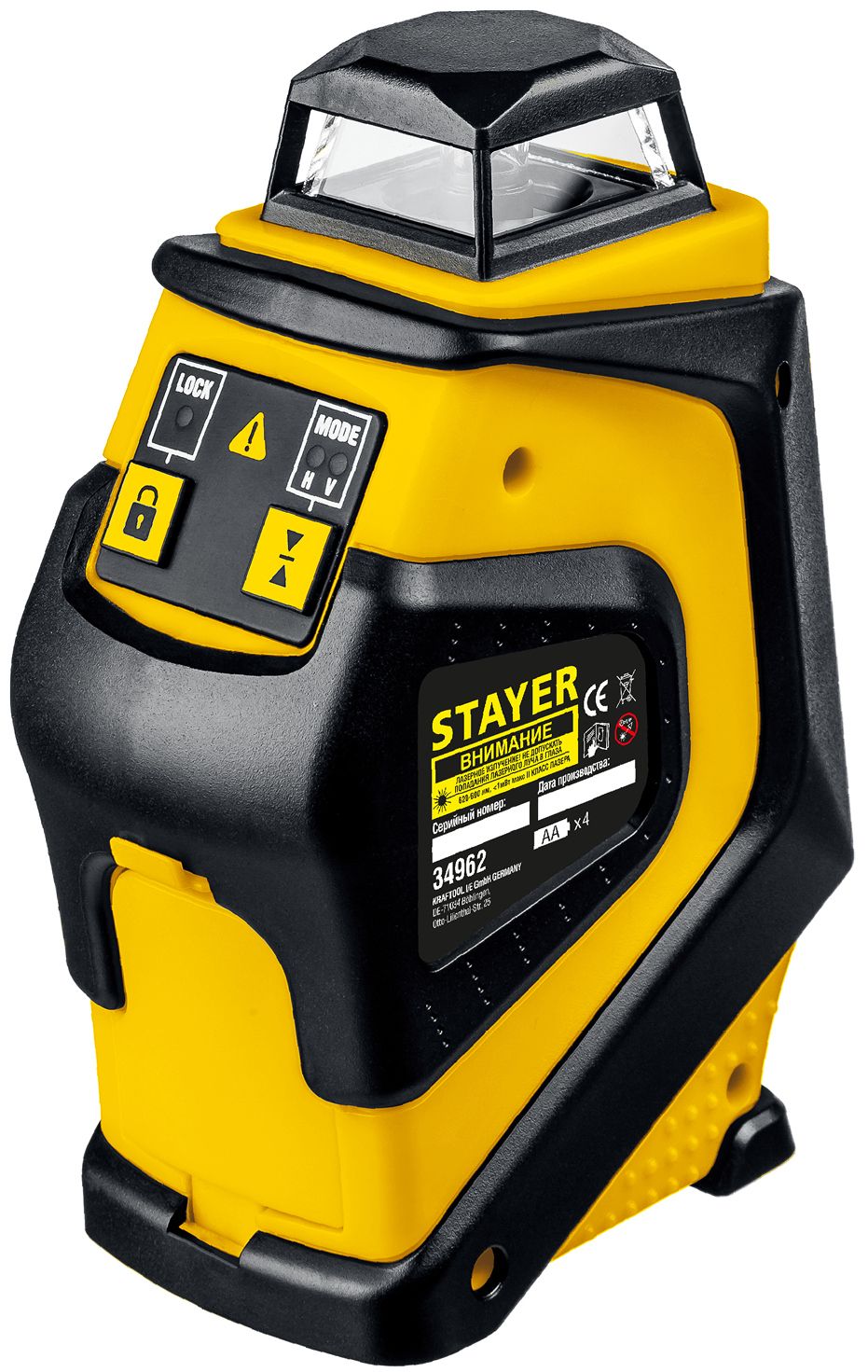 Нивелир лазерный линейный 20 м со штативом 120 см Stayer SL360-2 Professional 34962-2, в пластиковом кейсе - фото