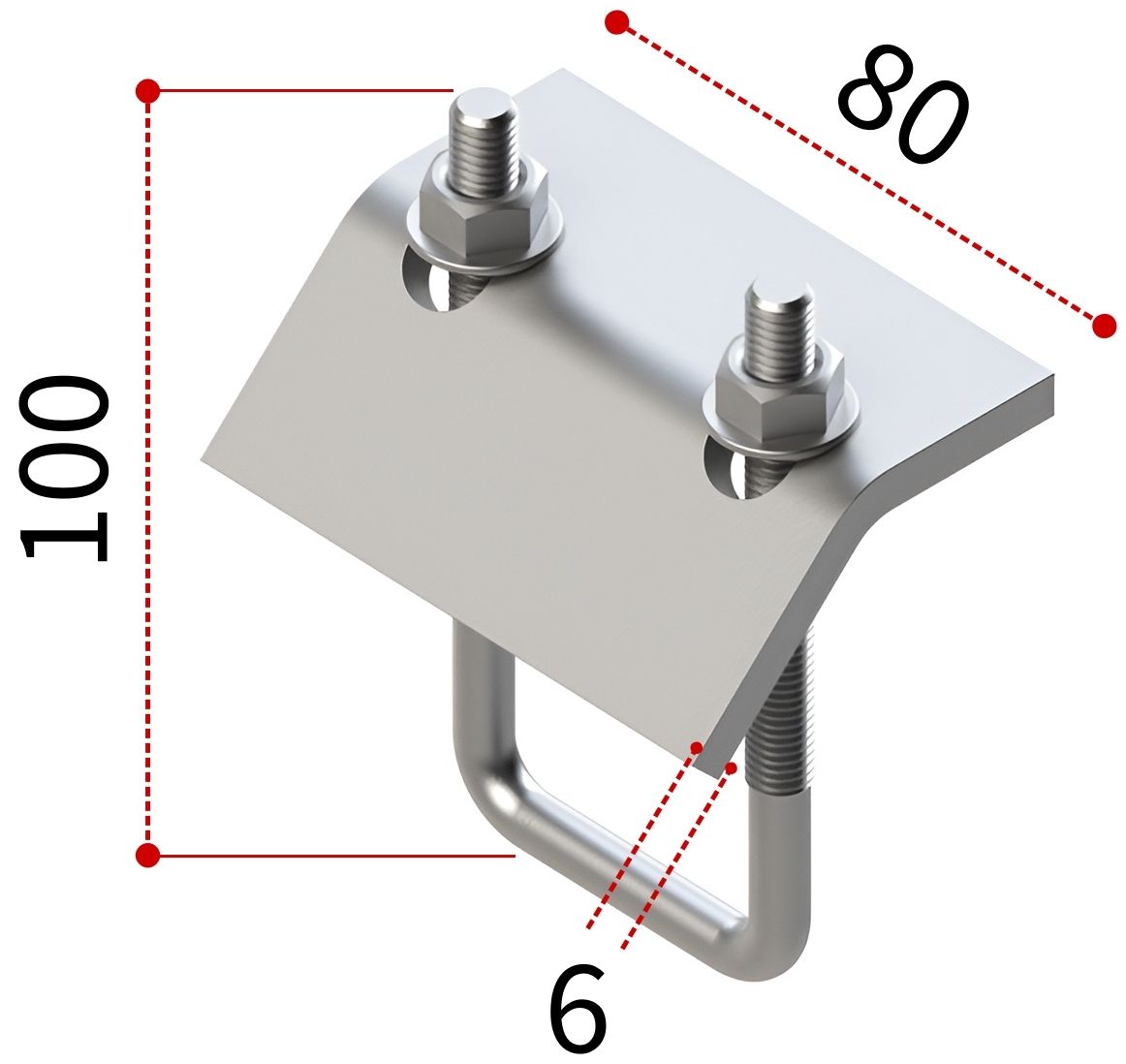 Зажим балочный для профилей 41 (21-42) М8 TERMOCLIP 9133104 - фото