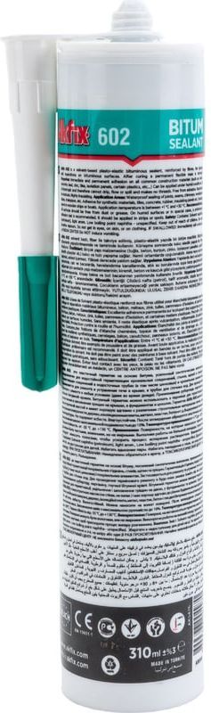 Герметик битумный для кровли 310 мл Akfix 602 AB003, черный - фото