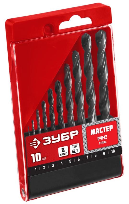 Сверло по металлу класс B, проточенный хвостовик ЗУБР Мастер, сталь Р4М2 - фото
