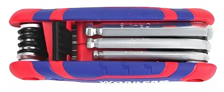 Набор складных шестигранных ключей с шариковой головкой 1,5-8 мм Workpro WP222020, 8 штук - фото