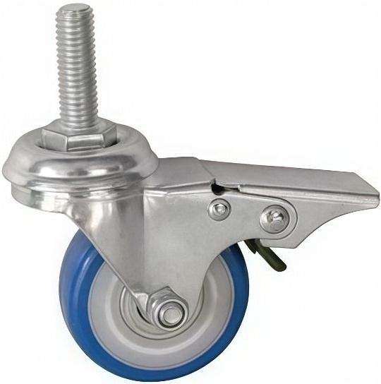 Изображение товара Колесо аппаратное поворотное 75 мм с болтом и тормозом SCtvb 92