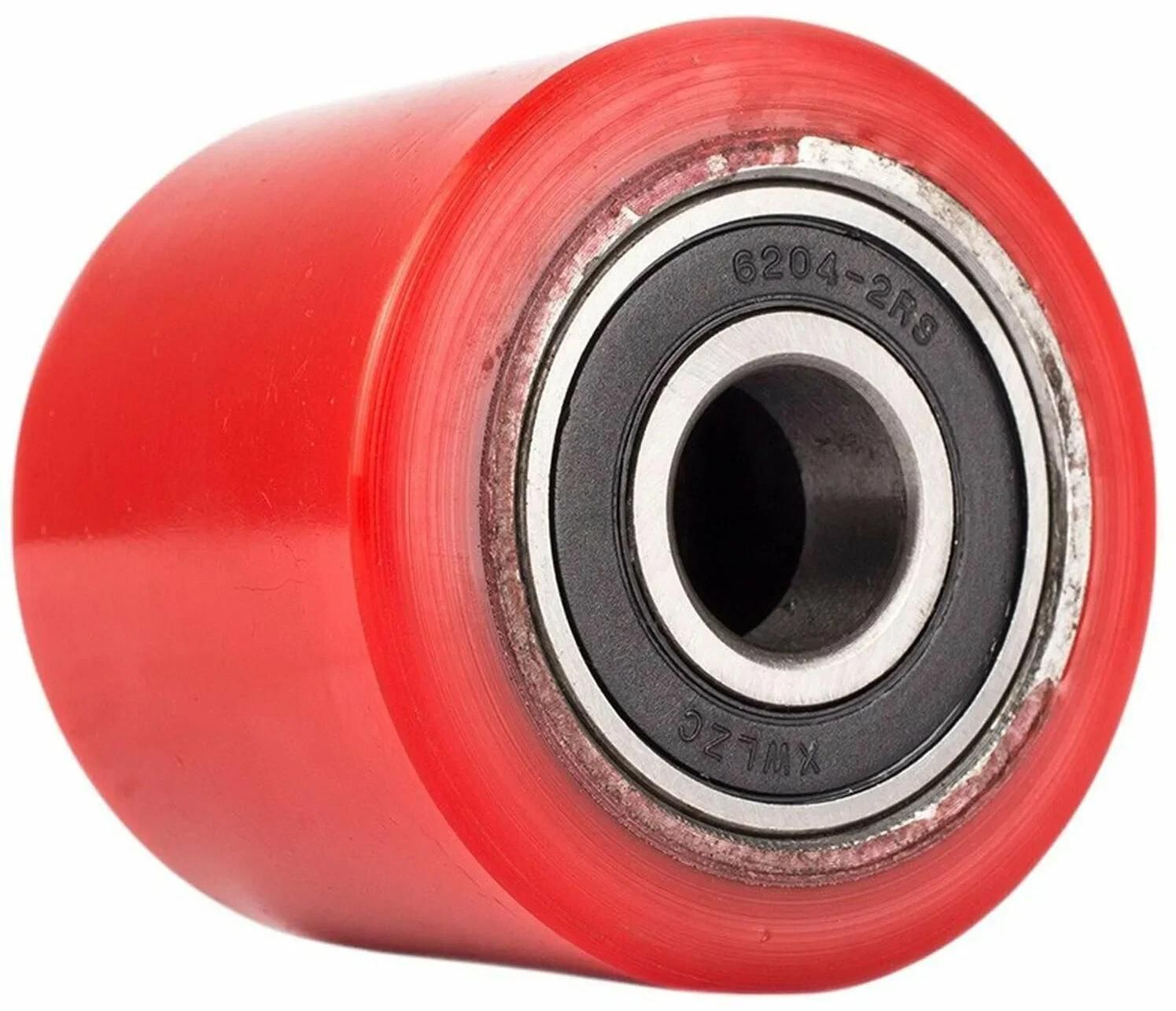 Колесо полиуретановое с подшипником для гидравлических тележек 80х60 мм - фото