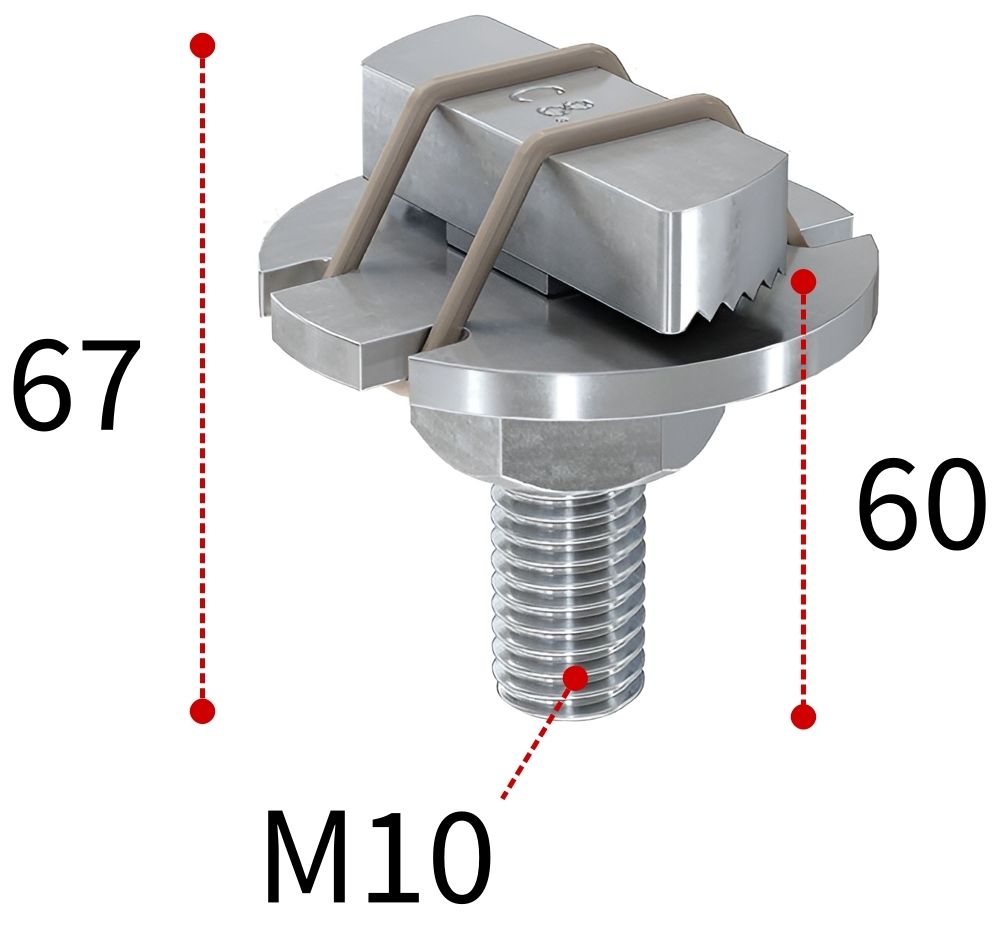 Болт Т-образный для монтажной системы FUS и MS Fischer FHS Clix S М10х60 020919, оцинкованная сталь - фото
