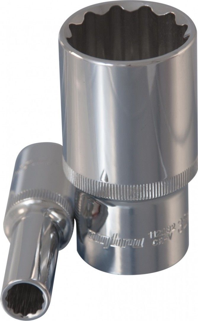 Изображение товара Торцевая головка 1/2"DR, 12-гранная глубокая диаметр 19 мм Ombra 112219