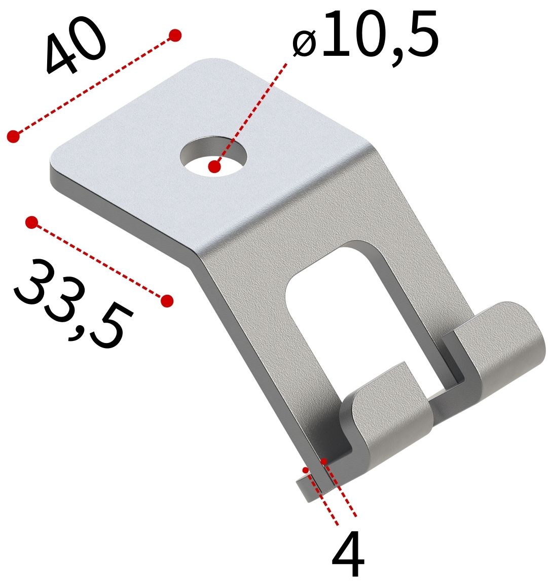 Скоба подвесная 45° 4F2 TERMOCLIP - фото