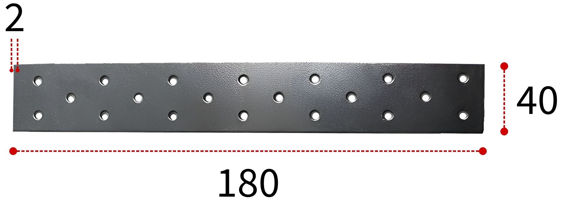 Соединительная пластина ПТ 180х40х2 мм, горячий цинк - фото
