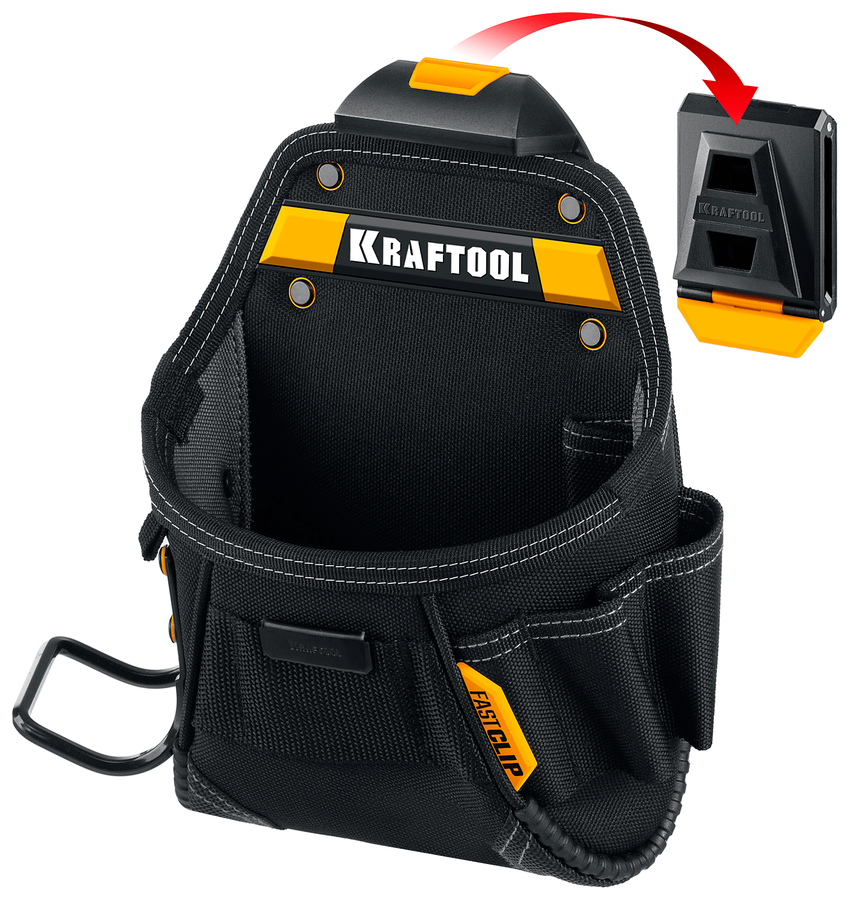 Сумка поясная с креплением FastClip KP- 6 Kraftbuilt Kraftool 38775 - фото