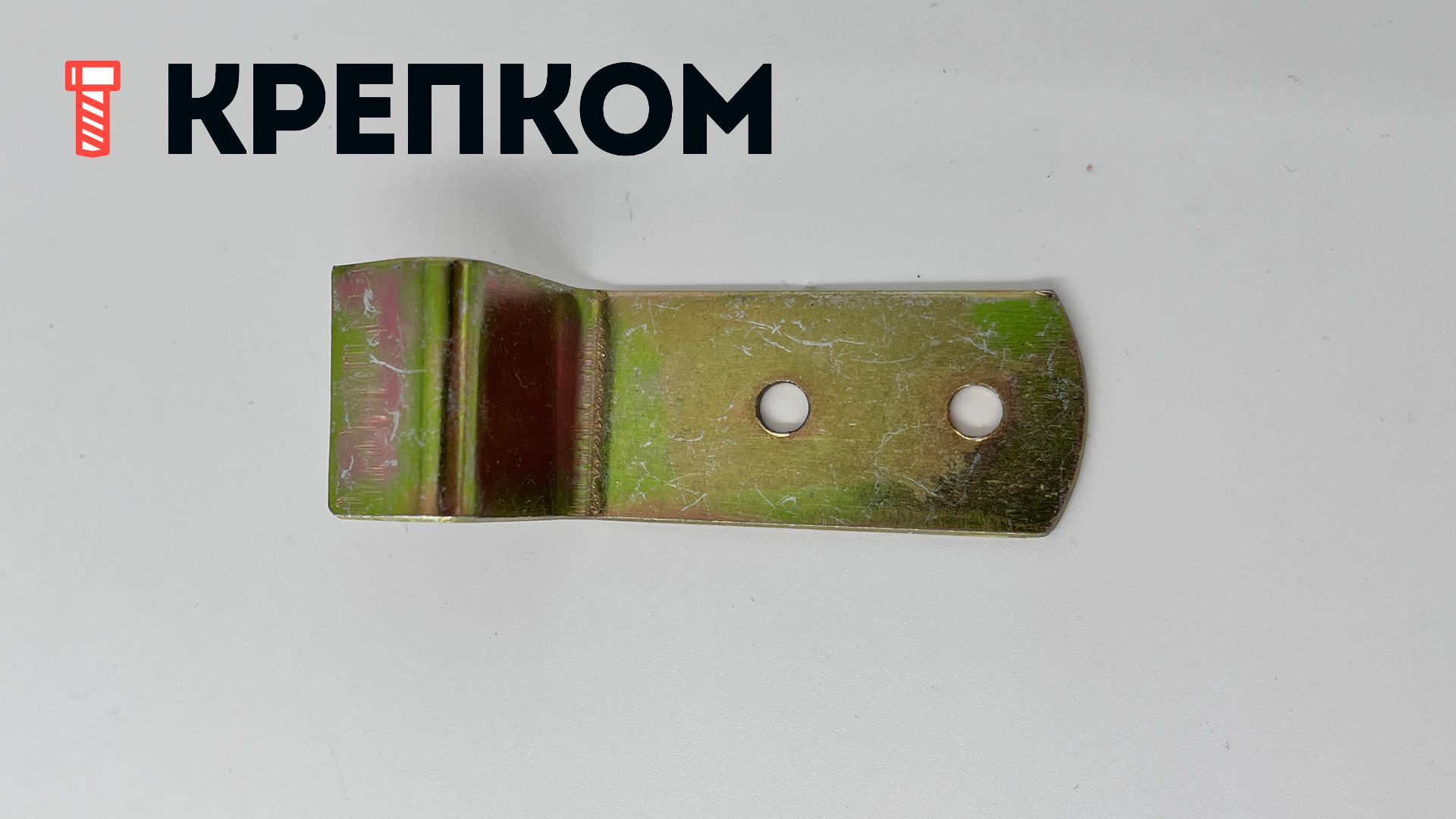 Замок-защелка лягушка с ушком L=80 B28, желтый цинк, 50 шт - фото