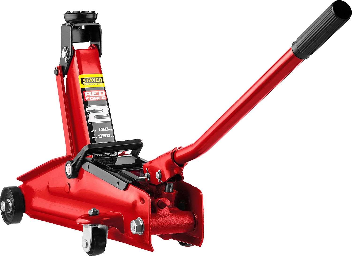 Домкрат подкатной в кейсе 2 т 130-350 мм Stayer Red Force R-28 43153-2-K - фото