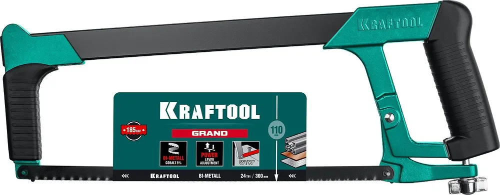 Ножовка по металлу 300 мм с обрезиненной ручкой Grand Kraftool 15801_z02 - фото