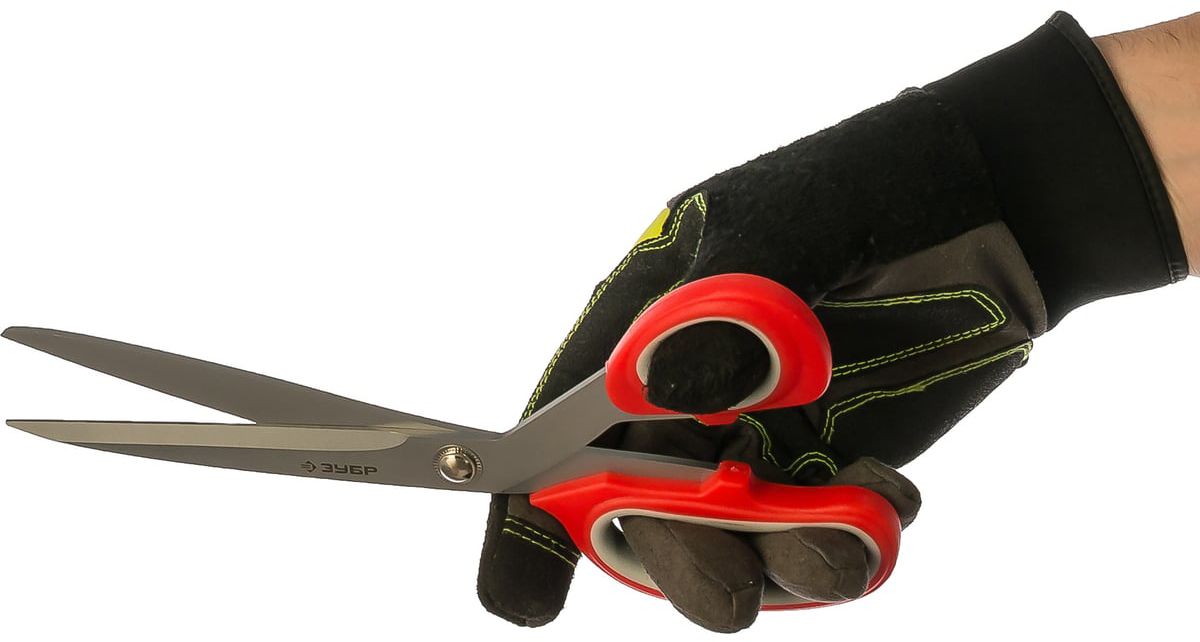 Ножницы хозяйственные 230 мм с изогнутыми ручками ЗУБР 40442-24 - фото