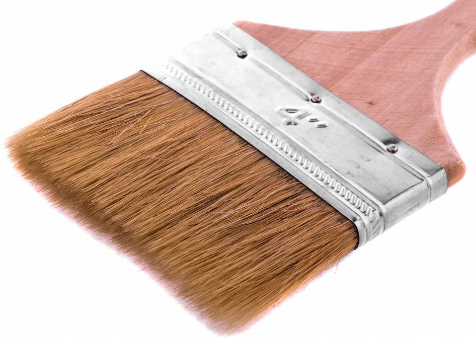 Кисть плоская с деревянной ручкой Стандарт Matrix, натуральная щетина - фото