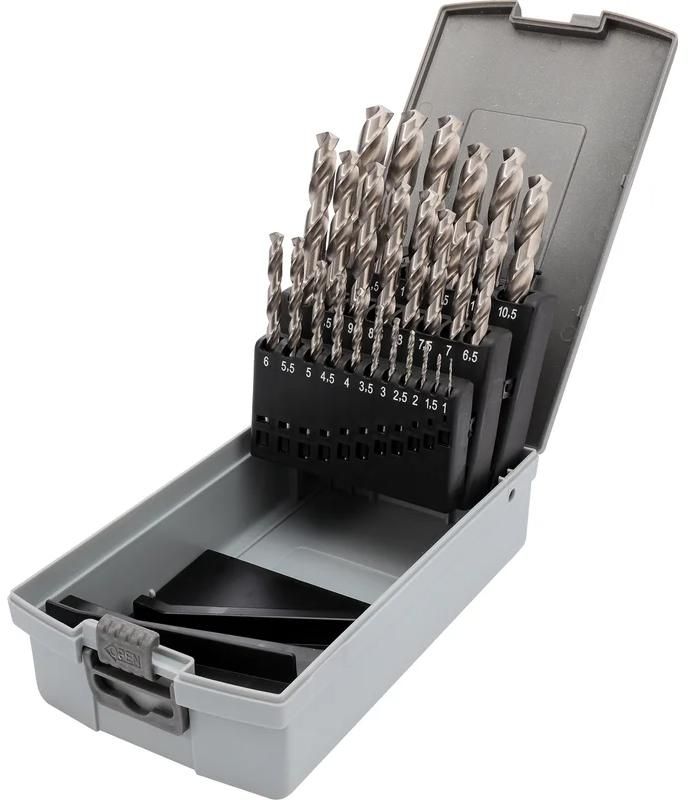 Набор сверл по металлу 1-13 мм HSS-G 135° DIN 338 H-Tools 214215ROHT, 25 шт  - фото