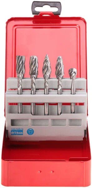 Набор бор-фрез твердосплавных с алюминиевыми зубьями Ruko 116103A, HM-ALU, 10 шт. - фото