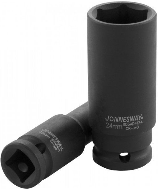Торцевая головка 1/2"DR, ударная глубокая, DIN 3129, диаметр 27 мм Jonnesway S03AD4127 - фото