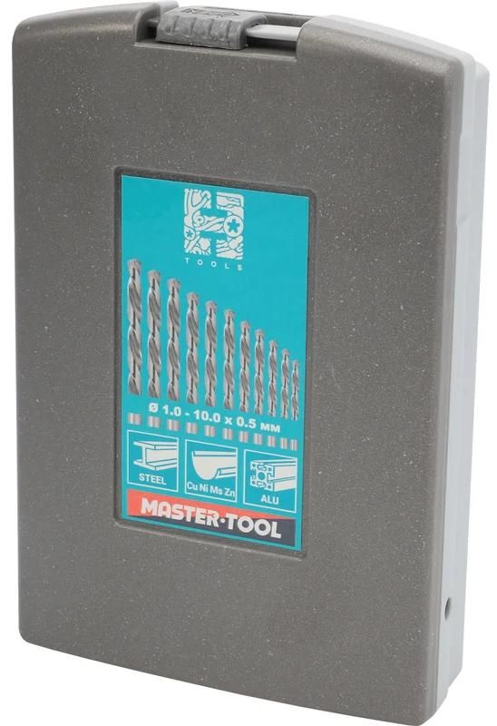 Набор сверл по металлу 1-10 мм HSS-G 135° DIN 338 H-Tools 214214ROHT, 19 шт  - фото