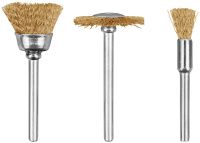 Набор корщеток латунированных FIT 36904, 3 шт