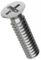 Винт М4х10 с потайной головкой DIN 965 шлиц PH, титан Gr2