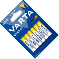 Батарейки щелочные AAA Varta Energy 4103229416, 6 шт в блистере