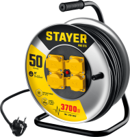 Изображение товара Удлинитель силовой на стальной катушке 50 м PRO-315 Stayer 55077-50