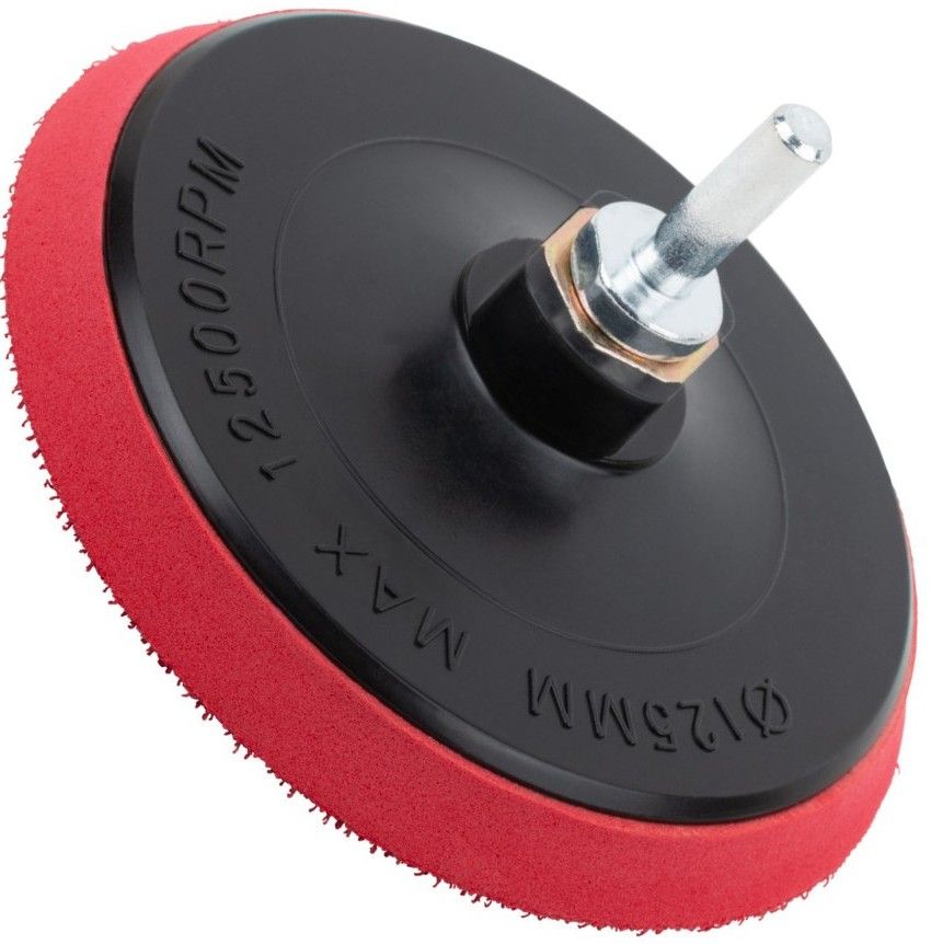 Тарелка опорная 125 мм с липучкой М14 для УШМ под АГШК с переходником FIT 39623 - фото