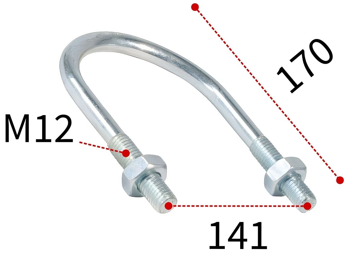Монтажная скоба с метрической резьбой 121-127 Fischer ETR 024430, оцинкованная сталь - фото