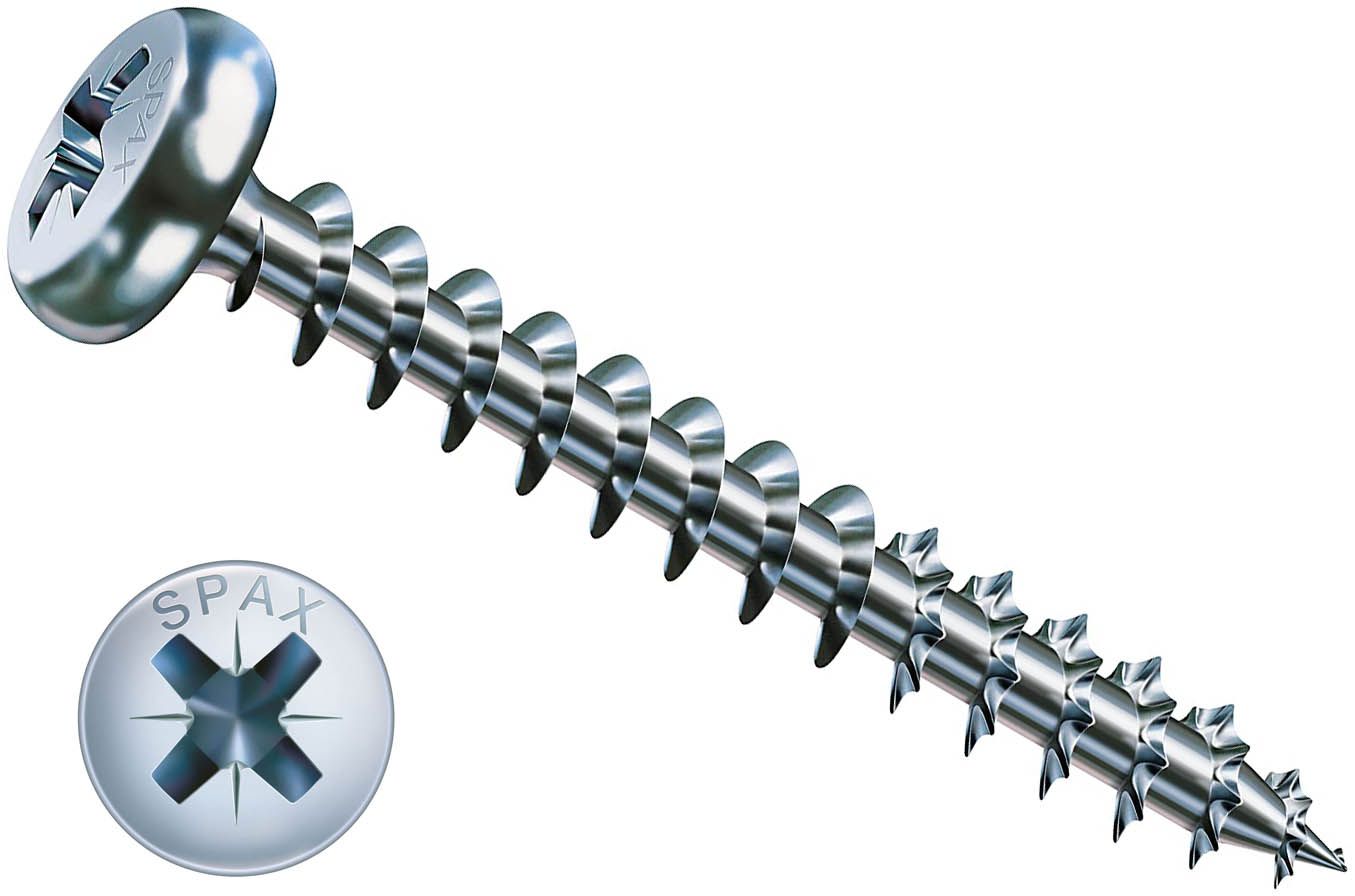 Изображение товара Саморез SPAX По дереву / Универсальный 4х45 мм с полукруглой головкой, PZ