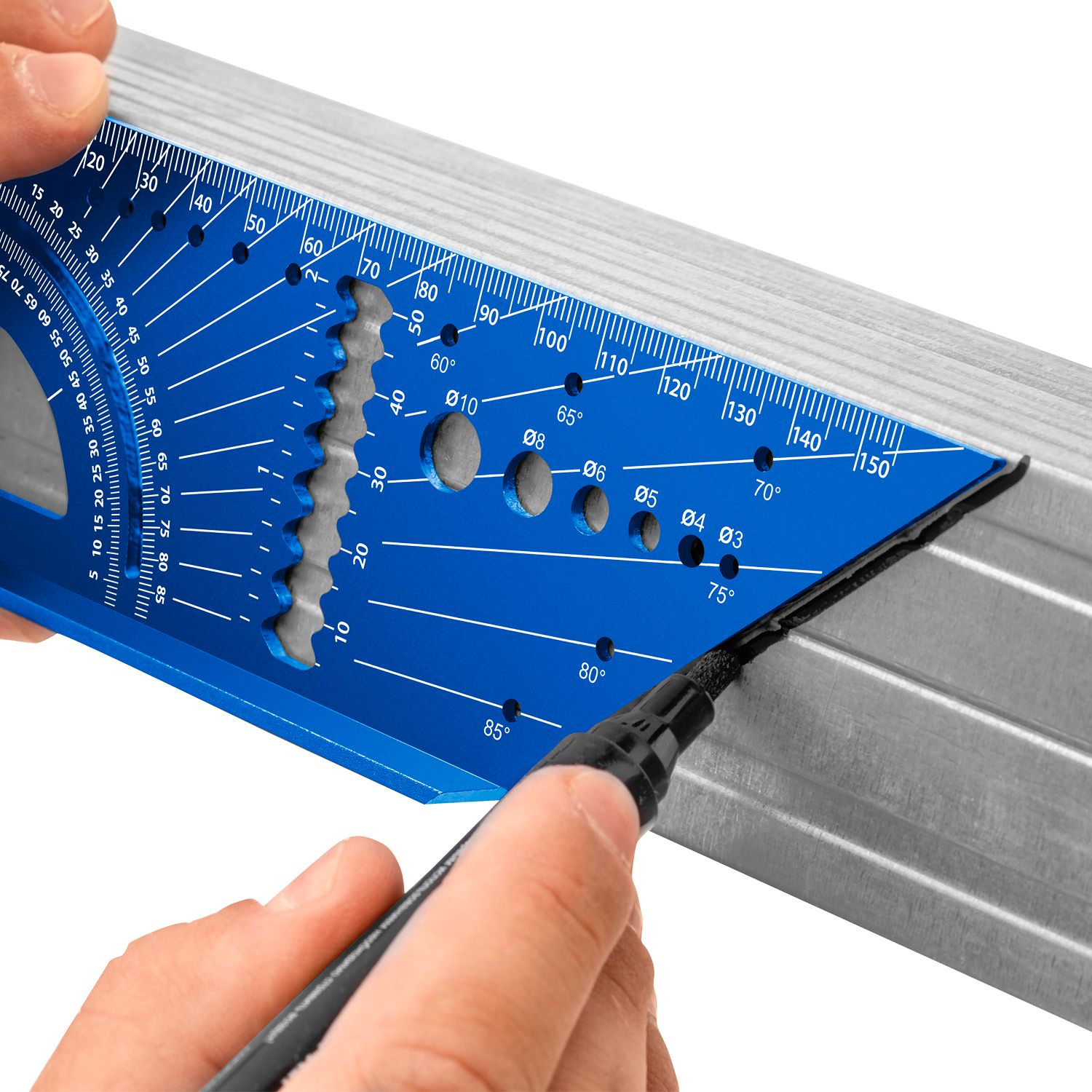Угольник многофункциональный 7 в 1 3D ЗУБР 34399, алюминий - фото