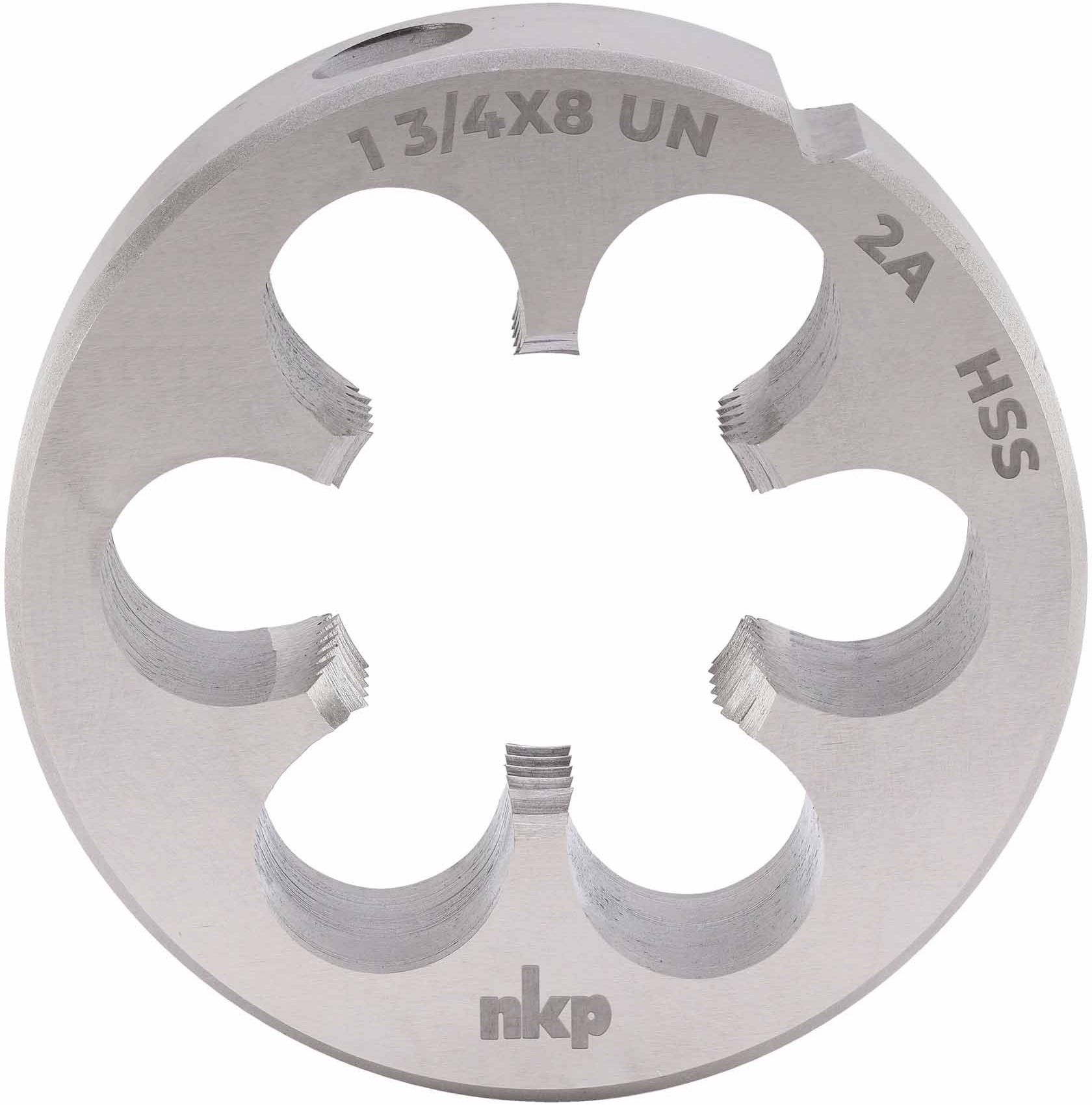 Плашка 1 3/4"-8 HSS DIN EN 22568 NKP 24910340UN08, дюймовая резьба UN - фото