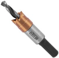 Коронка по металлу 12 мм с центрирующим сверлом без пружины, ц/х Messer 21-02-012, HSS-TiN