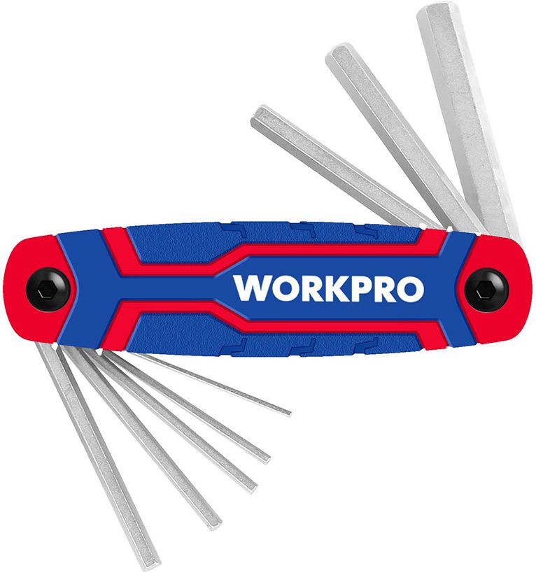 Изображение товара Набор складных шестигранных ключей 1,5-8 мм Workpro WP222019, 8 штук