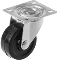 Колесо мебельное из твердой резины с площадкой, поворотное 38 мм SCDD 15