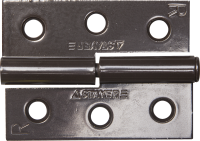 Петля карточная разъемная левая 65x48x2 мм Master Stayer 37613-65-3L, коричневый
