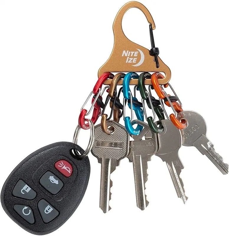 Набор карабинов с блокировкой Nite Ize KeyRack Locker KLKA-29BG-R6, 5 шт - фото