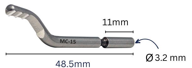Лезвие для фаскоснимателя d=3,2 мм MС-15 Multi-Cutting CP Gratex 22151, сталь HSS - фото