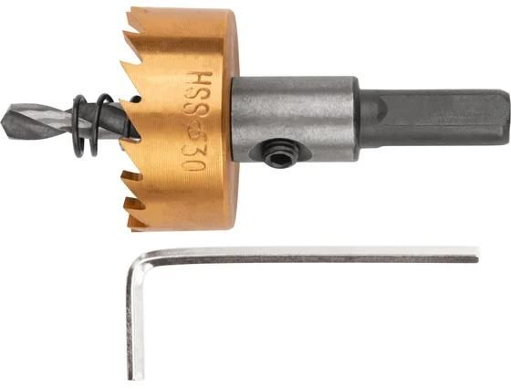 Коронка кольцевая по металлу 30 мм HSS FIT 36868, титановое покрытие - фото