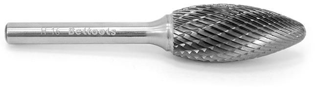 Борфреза твердосплавная 16х36х82 мм с X-образной насечкой H (FLH) ВК8 РИ ri.380.3 - фото