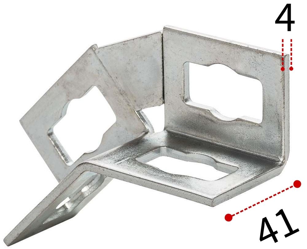 Универсальный уголок для профиля FUS Fischer PUWS 2х2/135° 533731, оцинкованная сталь - фото