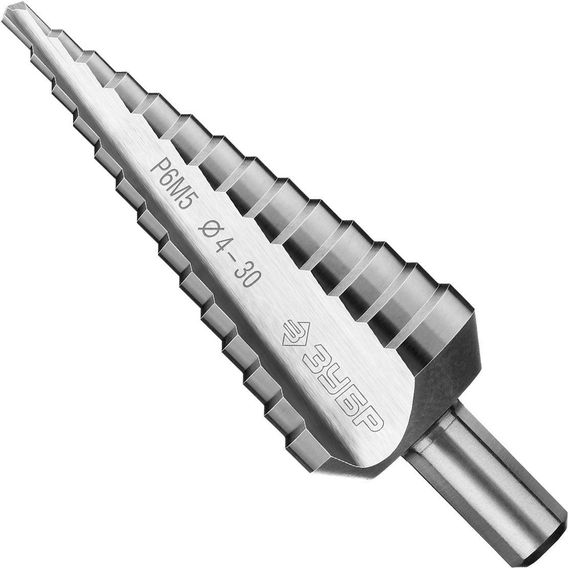 Сверло по металлу ступенчатое, 3Т хвостовик ЗУБР, сталь Р6М5 - фото