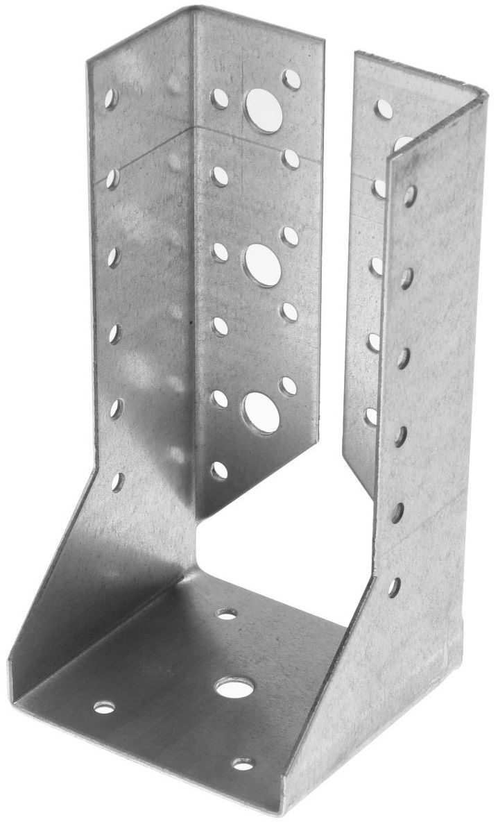 Закрытая опора бруса 100х200х76х2 OBR Z СПК, оцинкованная сталь - фото