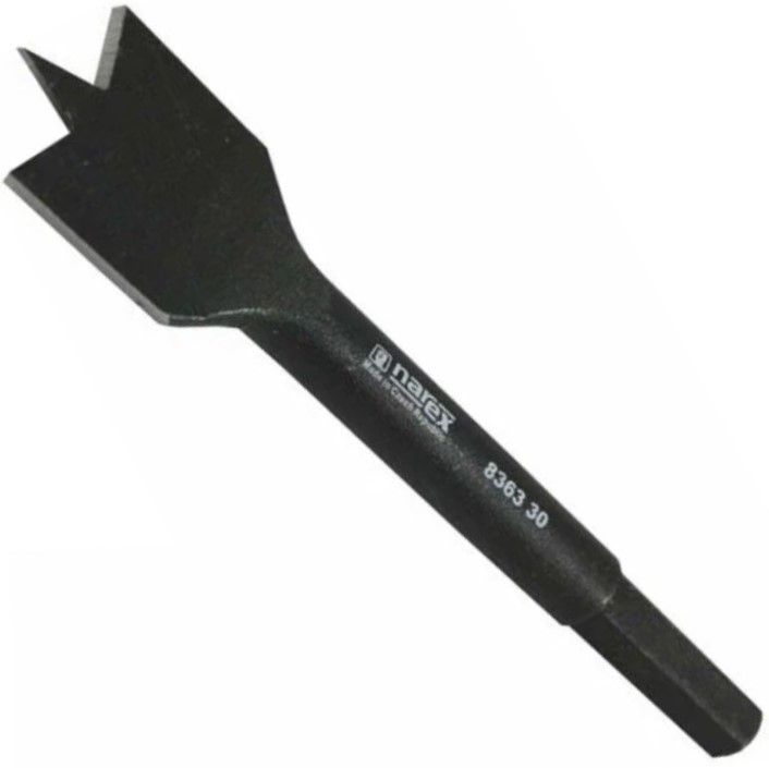 Сверло перьевое по дереву с шестигранным хвостовиком 30х135 мм Narex 836330 - фото