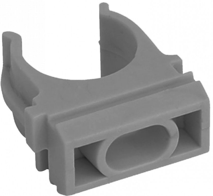 Клипса для труб одинарная Росдюбель, пластик - фото