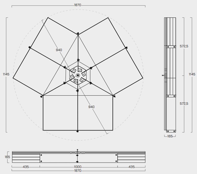 Опора с балластом для анкерной точки AOS01 Holz Technic BLOCK, нержавеющая сталь А2 - фото