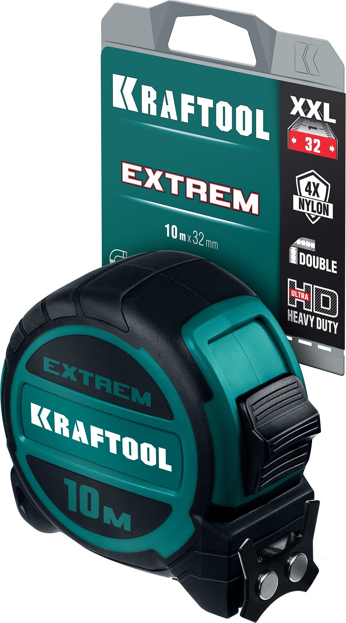 Рулетка 10 м х 32 мм со сверх широким полотном Extrem Kraftool 34127-10 - фото
