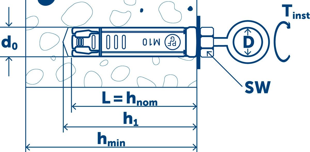 Анкер-гильза М16 распорный EBF с рым-болтом 24х100 мм Sormat PFG 904 001 016, жёлтый цинк - фото