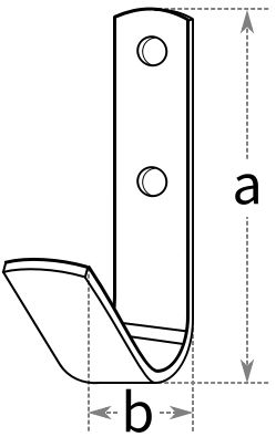 Крюк плоский Domax - схема, чертеж