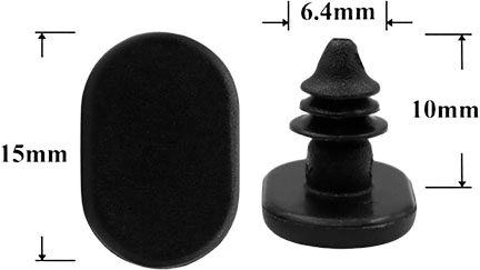 Клипса автомобильная крепежная нажимная AS-246 - схема