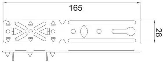  Анкерная пластина для деревянных окон 165х28х1,2 мм AOD схема